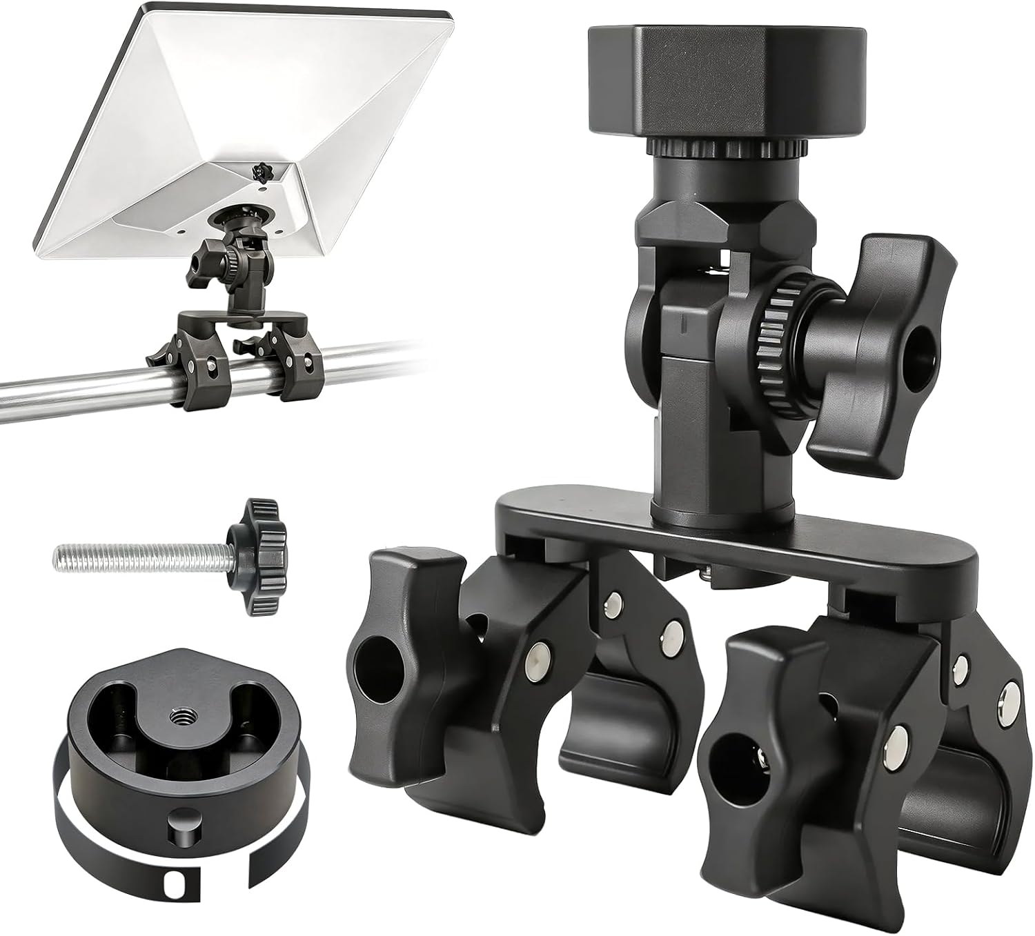 Dual-Clamp Pole Mount for Starlink Mini | RV & Roof Rack Mount