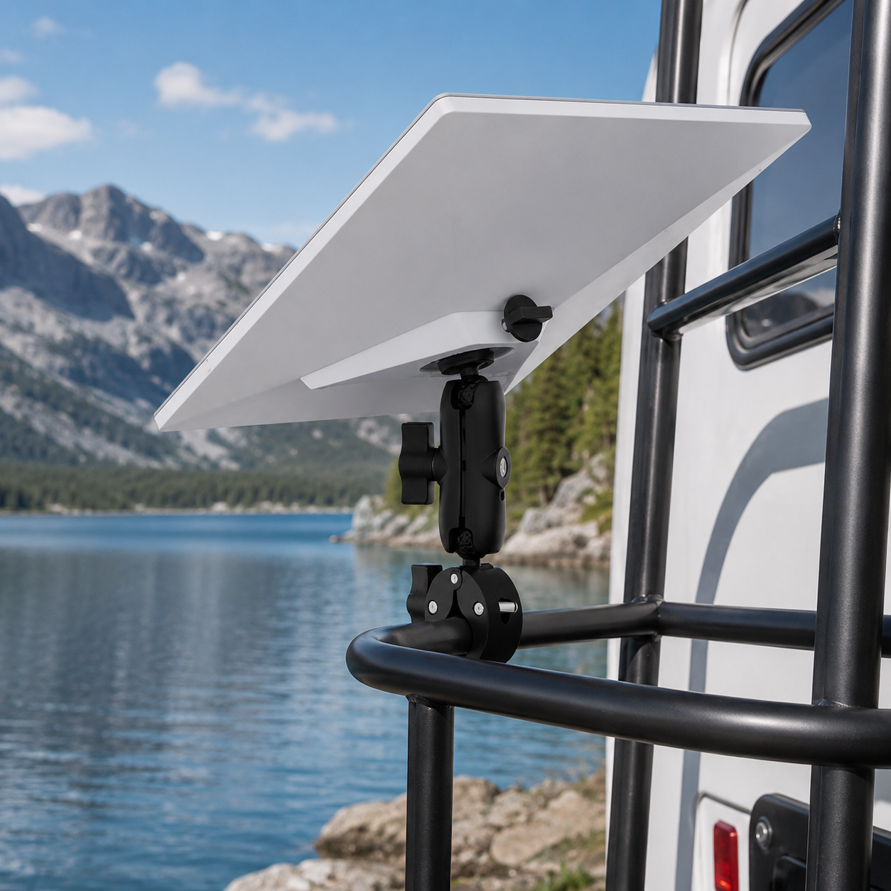 Clamp Mount Compatible with Starlink Mini, 360° Adjustable Arm