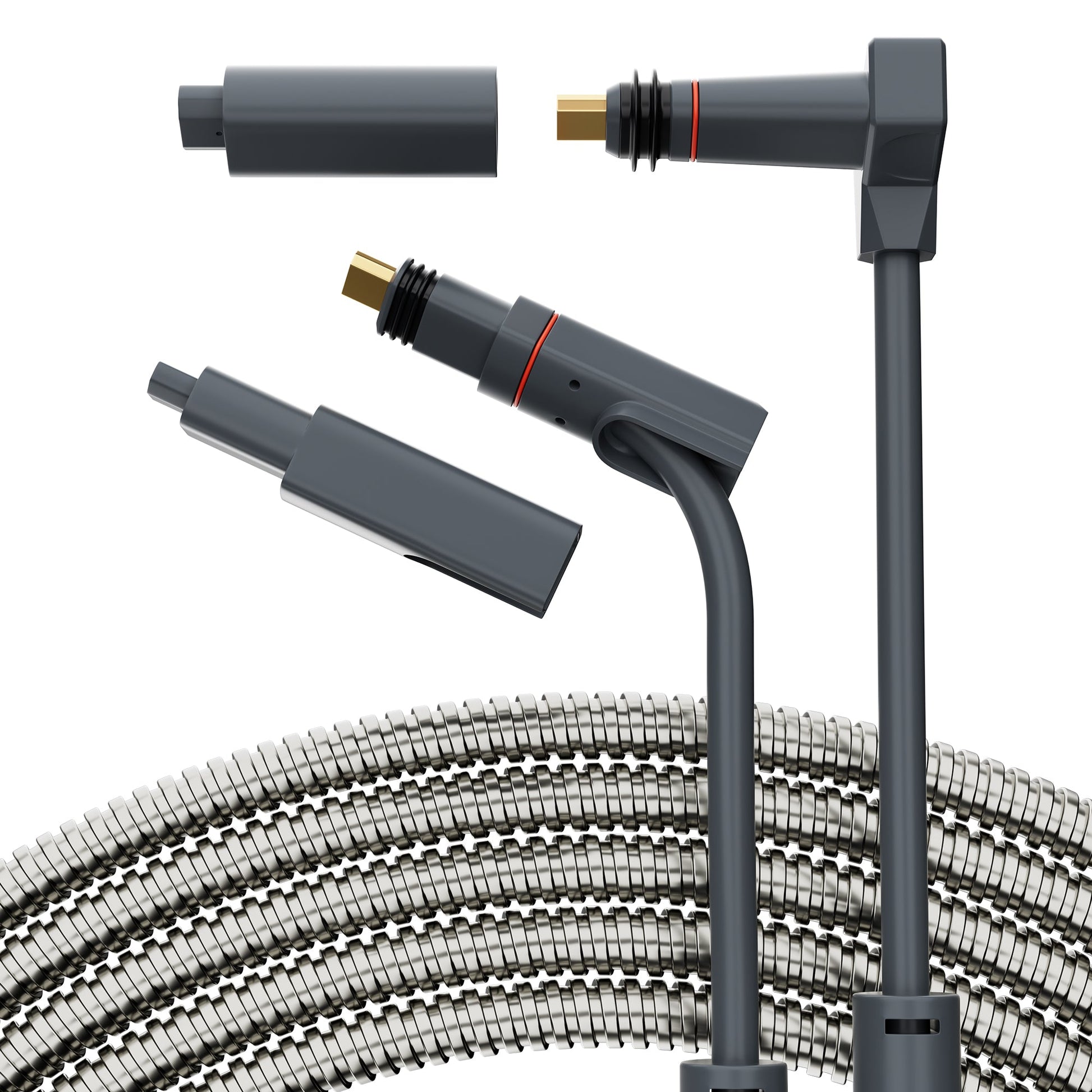 Starlink Gen 2 Armored Replacement Extension Cable, Stainless Steel Sheath, Chew-Proof, 10M/23M.