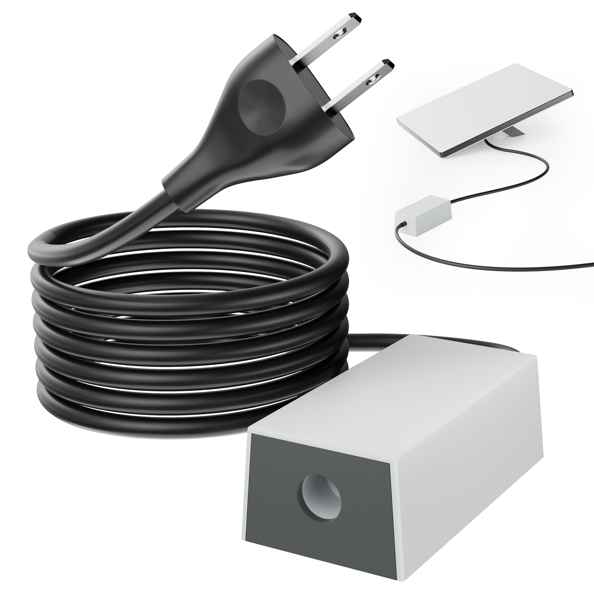 Starlink Mini 60W AC Power Adapter, Vertical Slim Design, 6ft Cord, Perfect Replacement, Saves Outlet Space.