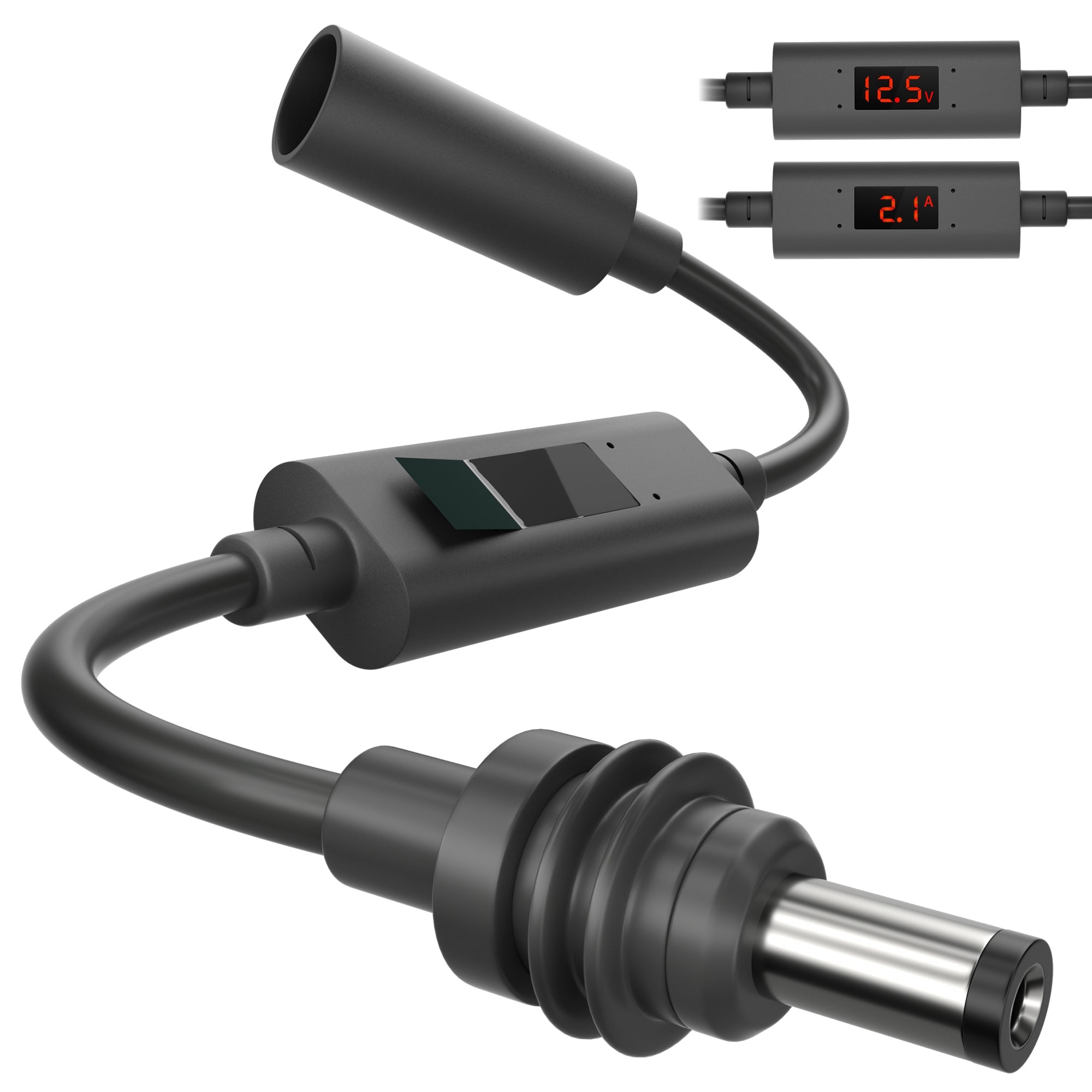 Starlink Mini DC Adapter with Digital Display, Real-time V/A Monitor, 18AWG, Waterproof, Plug-and-Play.